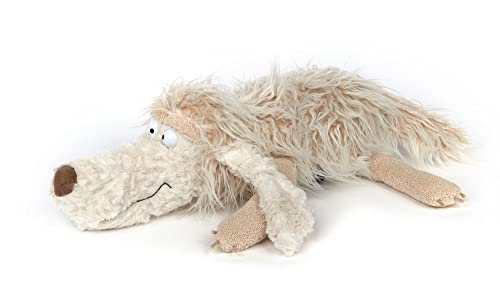 sigikid 42805 Hund Sleepyhead, BeastsTown Kuscheltier: Sammeln, Schenken, Spielen, Schmusen, Kinder Erwachsene von 3 bis 99 Jahre, Cremeweiß/Hund, 43x15x12cm