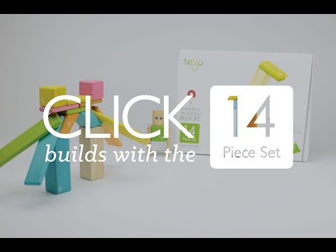 Click builds with the Tegu 14-Piece Set