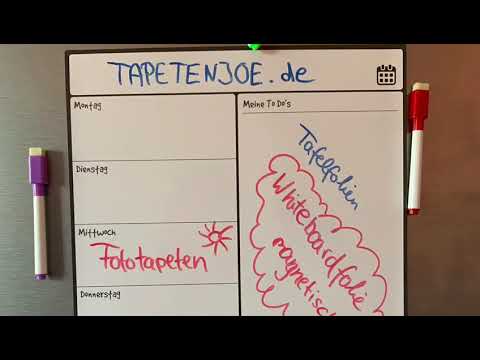 TapetenJOE.de - MAGNETFOLIE WHITEBOARD| WOCHENPLAN | KÜHLSCHRANKFOLIE 42x30cm