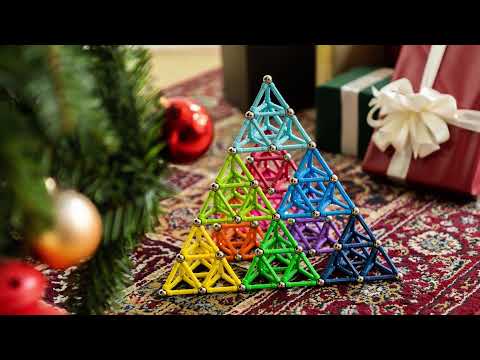 BANBBY Magnetic Building Toys - How To Build 10 colors Pyramid