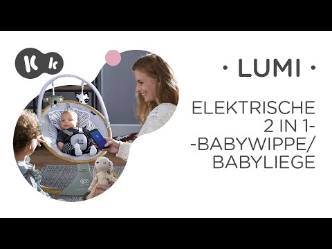 Elektrische Babywippe/Babyliege LUMI von Kinderkraft | mit Bluetooth und Fernbedienung